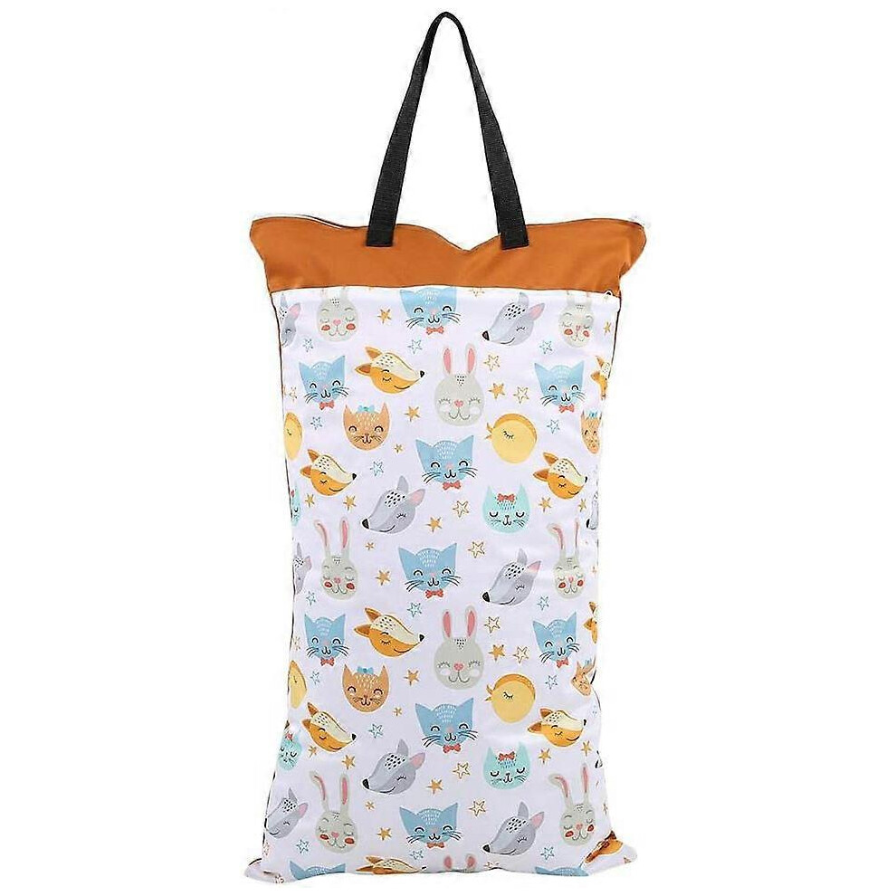 (color 4) Hanging Wet Dry Cloth Diaper Bag, Large Capacity Diaper Storage Bag with Handlegreen (D-583-A)