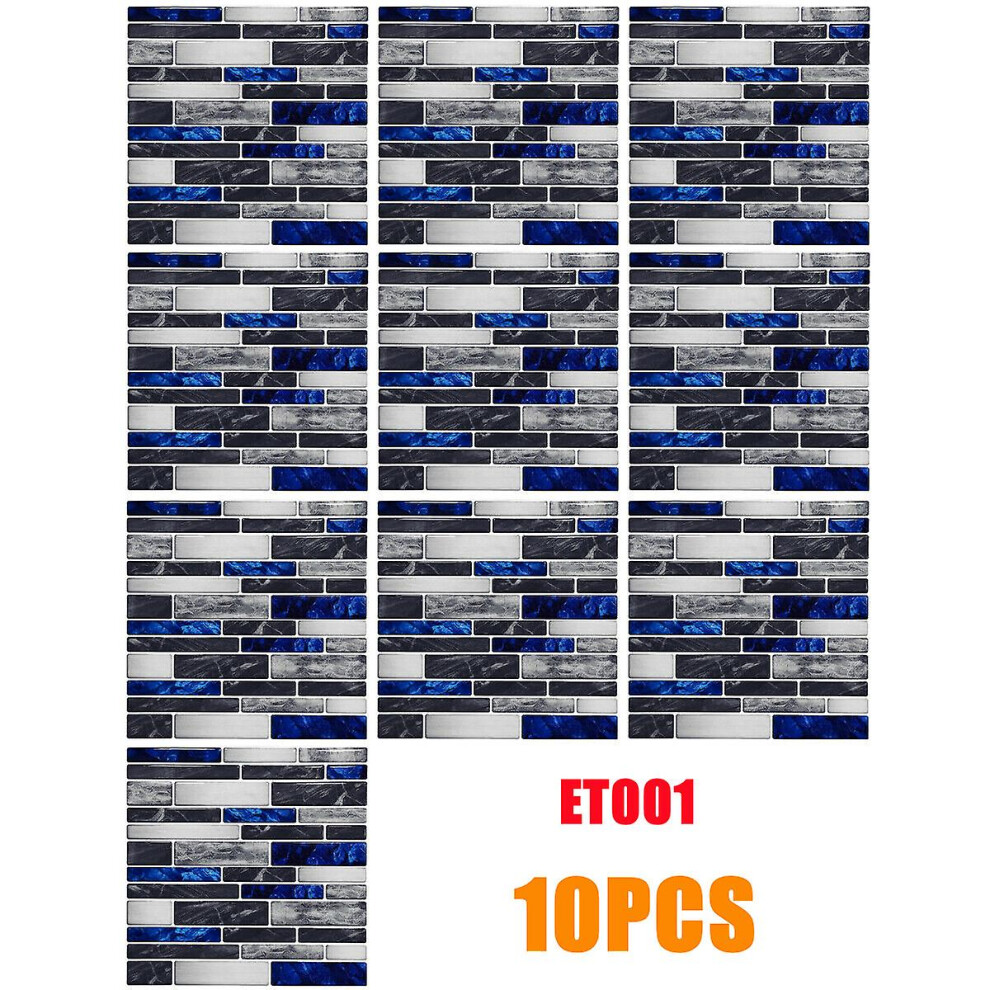 (20*20cm, ET001) 10PCS Large Soft Tile Brick Wall Sticker Self-Adhesive Waterproof Panel
