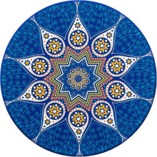 (As show, One size) Mandala Ceramic Coaster for Drinks Absorbent Coasters with Cork Base Stone Coasters Set for Wooden Table, Great Home and Dining Room Decor, Housewarmi