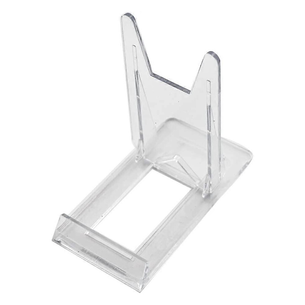 Konhill (As Show, One Size) Two Part Adjustable Clear Acrylic Plastic Display Stand Easel (Set Of 6)