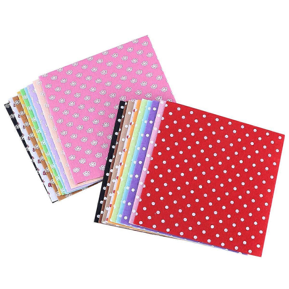 Kricely (As Show, One Size) 20Pcs Diy Nonwoven Flower Dot Printed Fabrics Square Nonwoven Fabrics For Patchwork Sewing Craft Projects (Random Style)