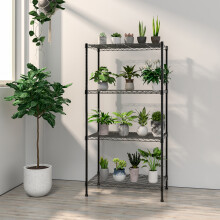 (4-Tier) Heavy Duty Steel Shelving Unit with Adjustable Height Durable Storage Rack for Kitchen, Garage, or Bathroom Organization