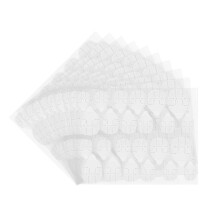 (As show, One size) 240 Pcs Thin Breathable Adhesive Tabs Fake Nail Glue Sticker 10 Sheets Super Sticky Double Sided Tips (Germany Jelly Gel) Flexible for Acrylic False N