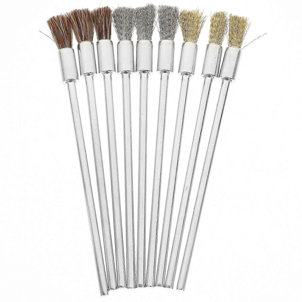 Kricely (As Show, One Size) 9Pcs Wire Brush For Drill Attachment Electric Wire Brush Wheel Assortment