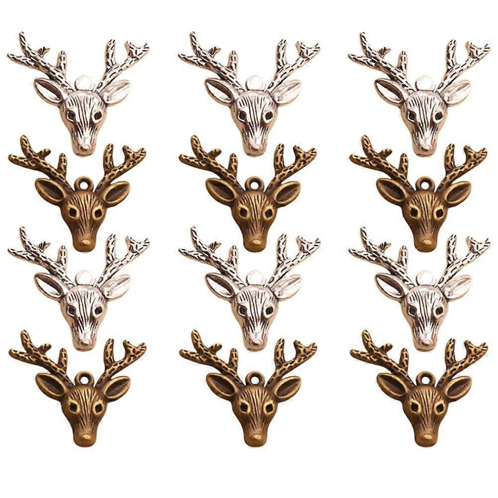 Kricely (As Show, One Size) 20Pcs Deer Diy Charms Pendants Necklace Charms Jewelry Accessories For Diy