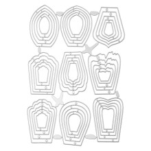 (As show, One size) Healifty Flower Cutting Dies Template Children Embossing Stencil for DIY Making Crafts
