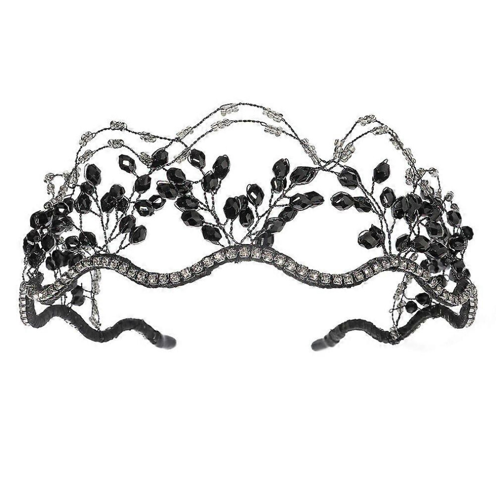 Kricely (As Show, One Size) Shiny Rhinestone Hair Crystal Headband Wedding Elegant Hair Accessories