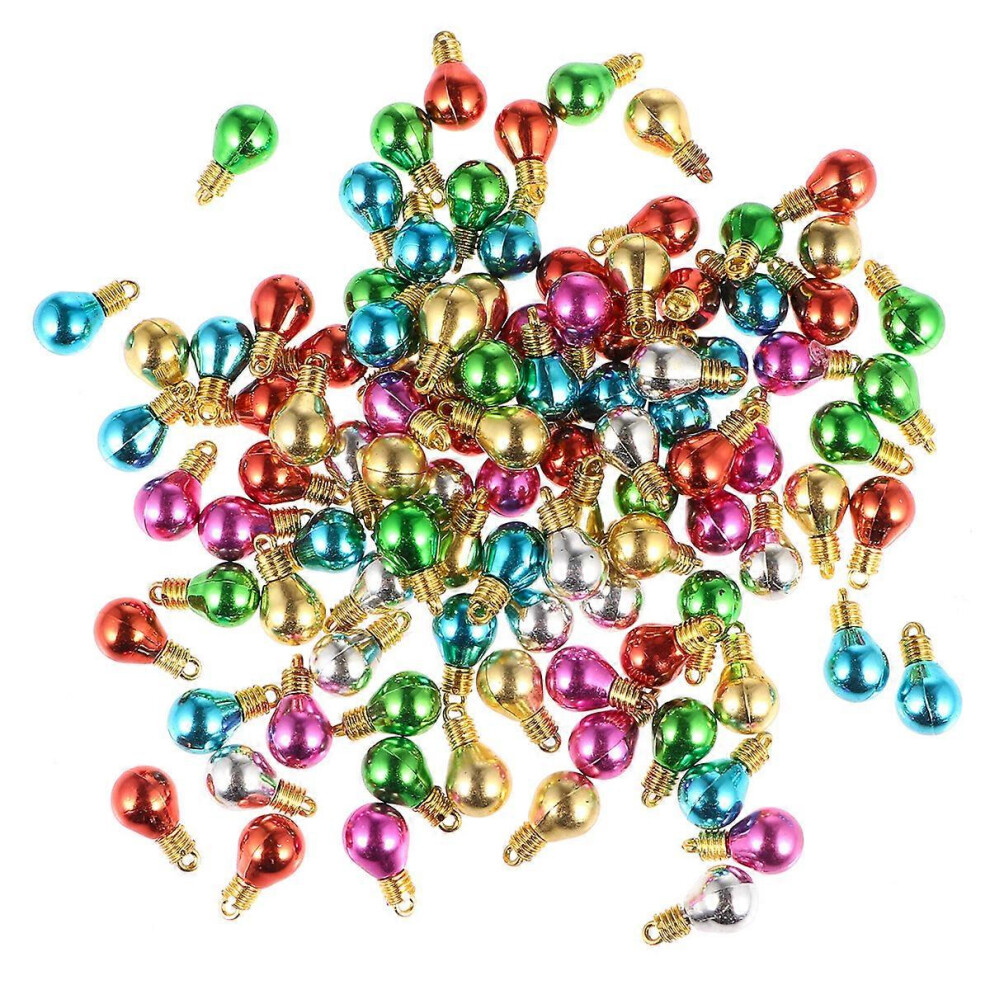 Kricely (As Show, One Size) 100Pcs Diy Handmade Beads Round Bulb Beads Large Hole Beads Accessories For Diy