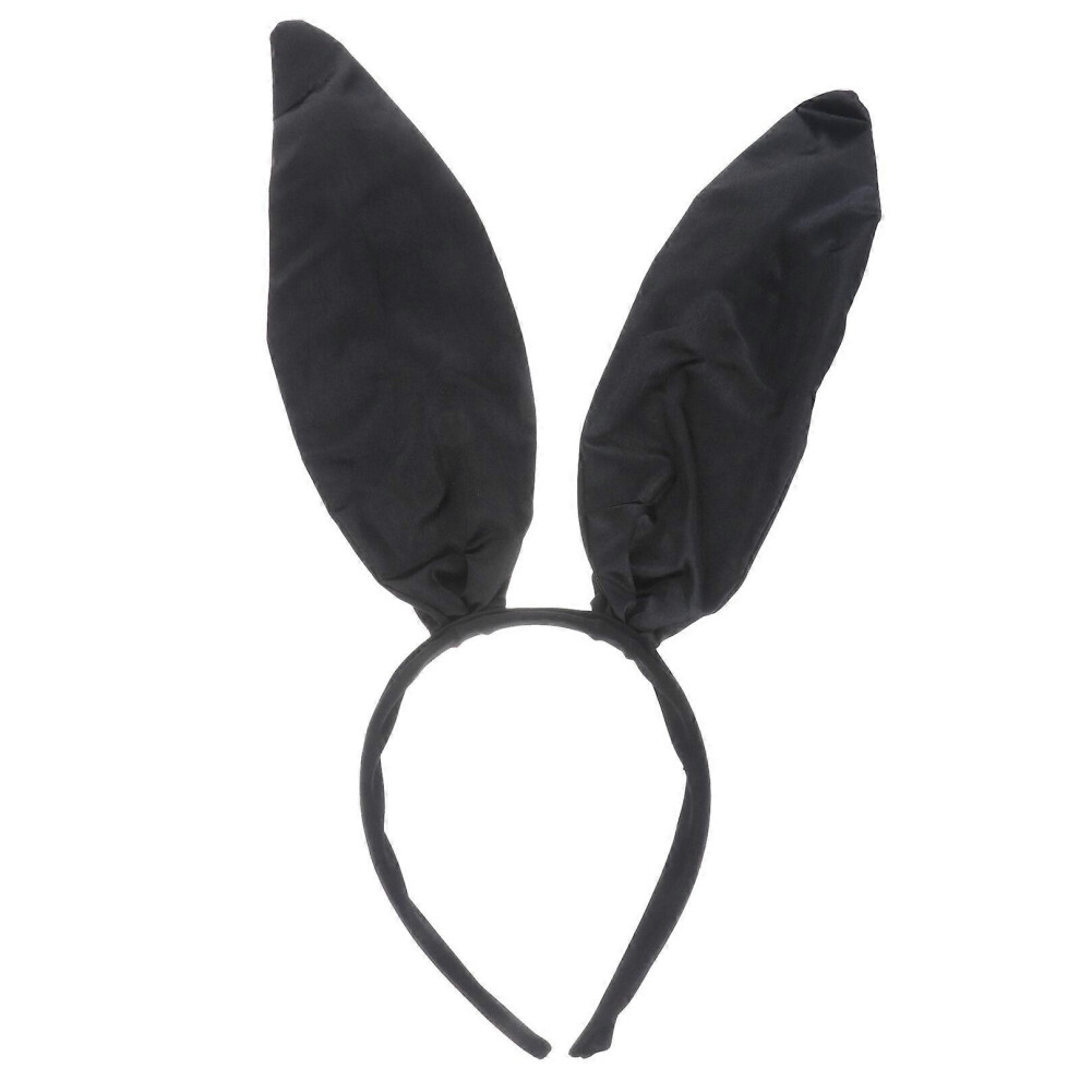 Kricely (As Show, One Size) Easter Sweet Sexy Bunny Ears Headband Rabbit Ear Hair Band For Party Cosplay Costume Accessory (Black) Black