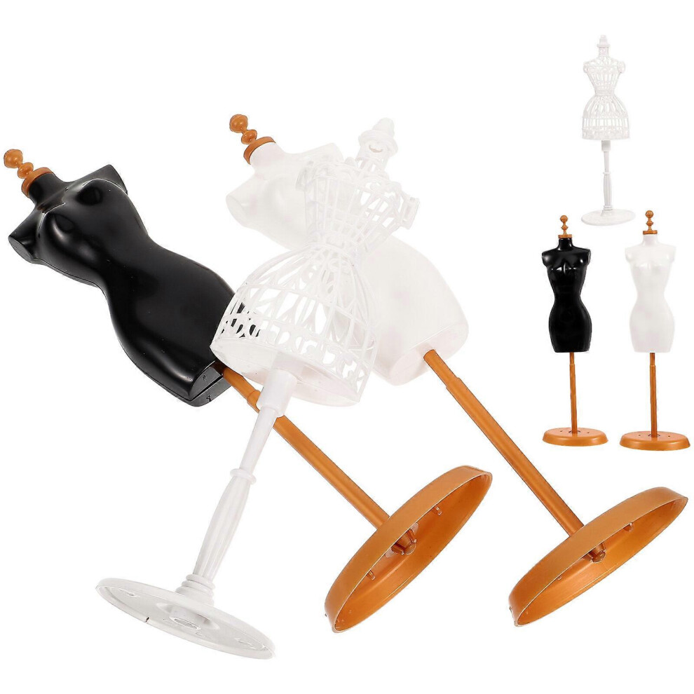 Kricely (As Show, One Size) 6Pcs Doll Full Dress Stands Doll Clothes Mannequin Doll Dress Mannequin Model Mini House Supplies