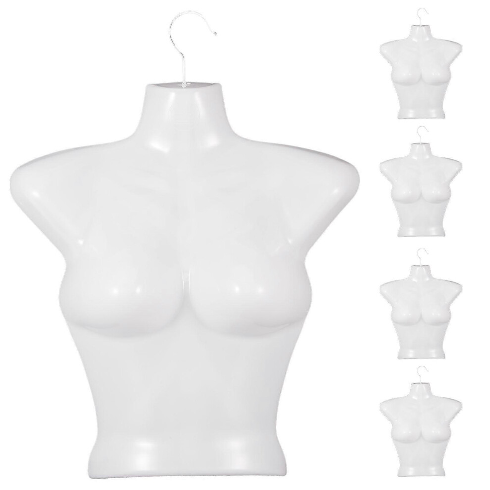 Kricely (As Show, One Size) 5Pcs Female Mannequin Rack Upper Body Clothes Hanger Underwear Display Rack Clothes Display Rack