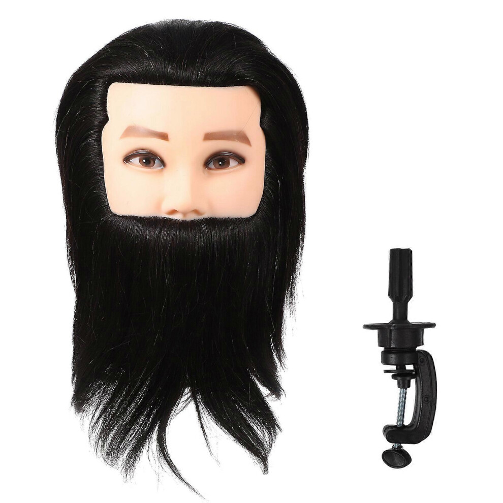 Kricely (As Show, One Size) 1 Set Barber Mannequin Head Hairdressing Training Mould With Bracket Salon Prop