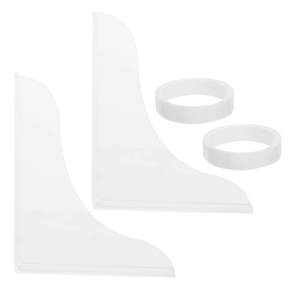Kricely (White, One Size) 2Pcs Shower Splash Guards Clear Wash Basin Splash Guards Bathtub Splash Guards