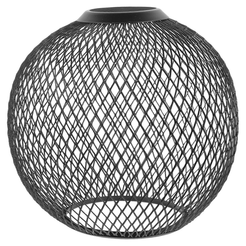 Kricely (, One Size) Lamp Shade Hollow Iron Lampshade Replacement Metal Lampshade Iron Wire Lamp Cover Black