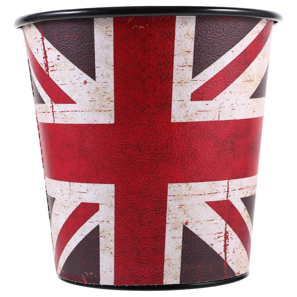 Kricely (As Shown1, One Size) Multi-Function Desk Trash Can Vintage Trash Iron Garbage Container Mini Trash Can For Desktop