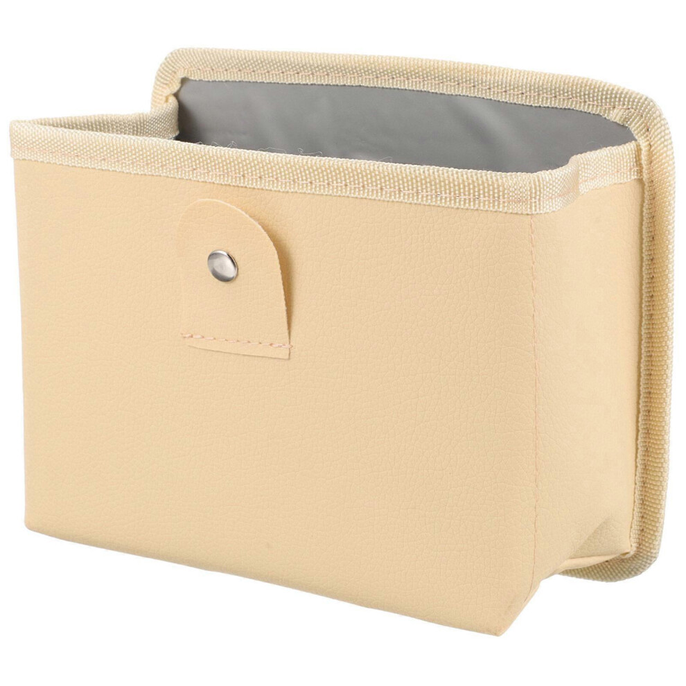 Kricely (, One Size) Car Trash Can Collapsible Garbage Holder Automotive Trash Can For Car Door Beige