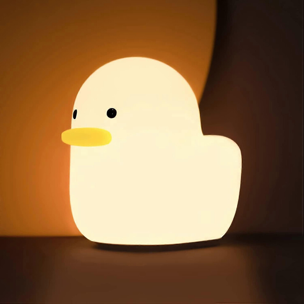 Konhill (As Show, One Size) Benson Duck Led Night Cute Animal Silicone Nursery Night Rechargeable Table Lamp Bedside Lamp With Touch Sensor For B Light