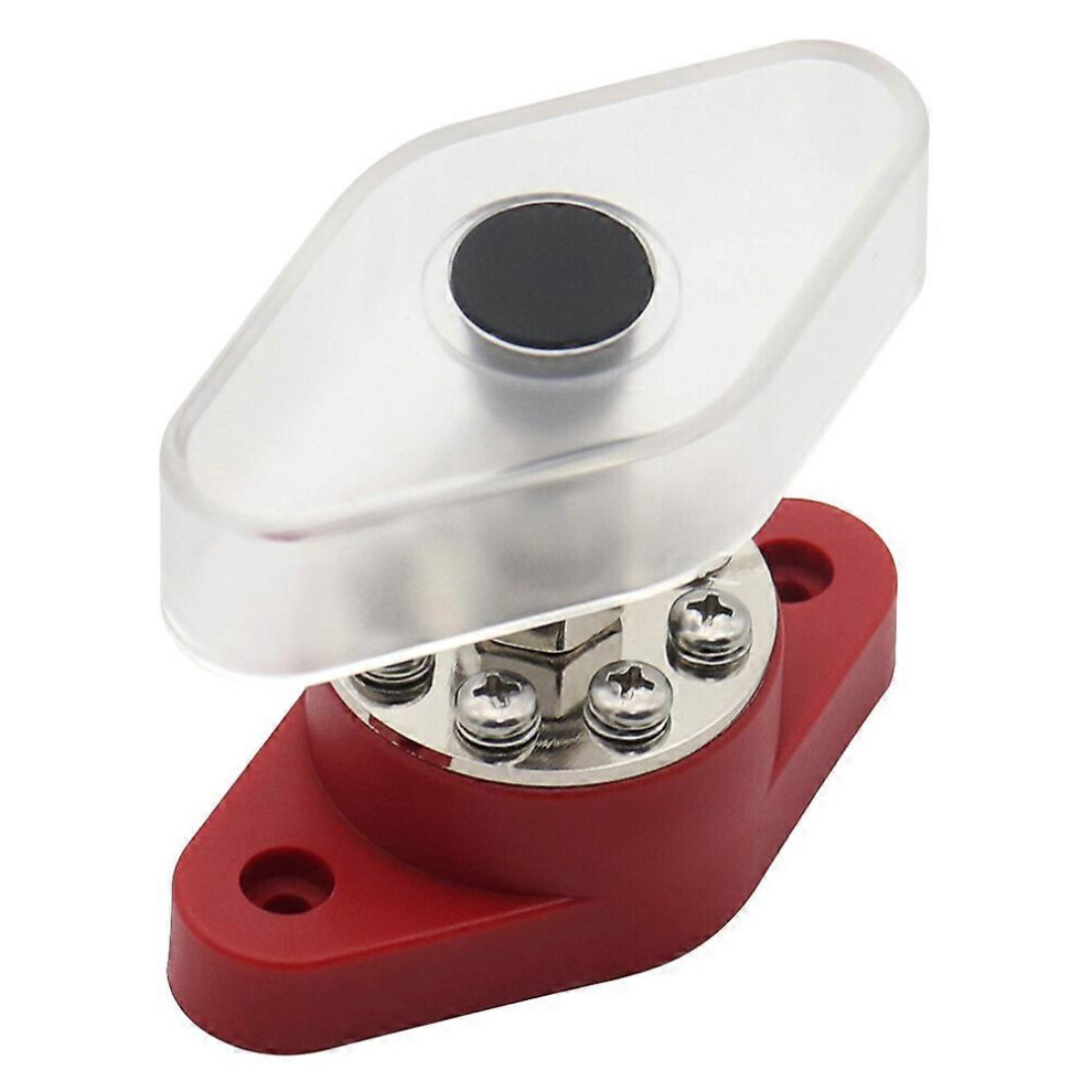 Kricely (, One Size) Terminal Bus Bar 180A Power Distribution Block Marine Vehicle Car Terminal Strip Red