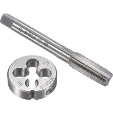 (As show, One size) Tap and Die Set M10 x 1mm Metric Tap and Die Set, HSS Machine Thread Screw Tap with Alloy Tool Steel Round Thread Die