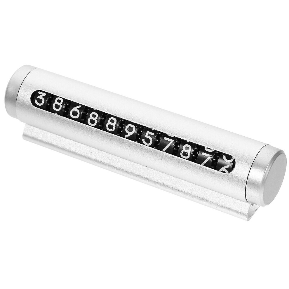 Kricely (, One Size) Car Temporary Parking Card Phone Number Plate Dashboard Parking Number Plate Silver