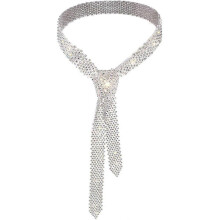 (As show, One size) Rhinestone Tie Gifts Women Dance Accessories Rhinestone Sequins Fashion Shiny Bow Tie Sailor Dance Tie