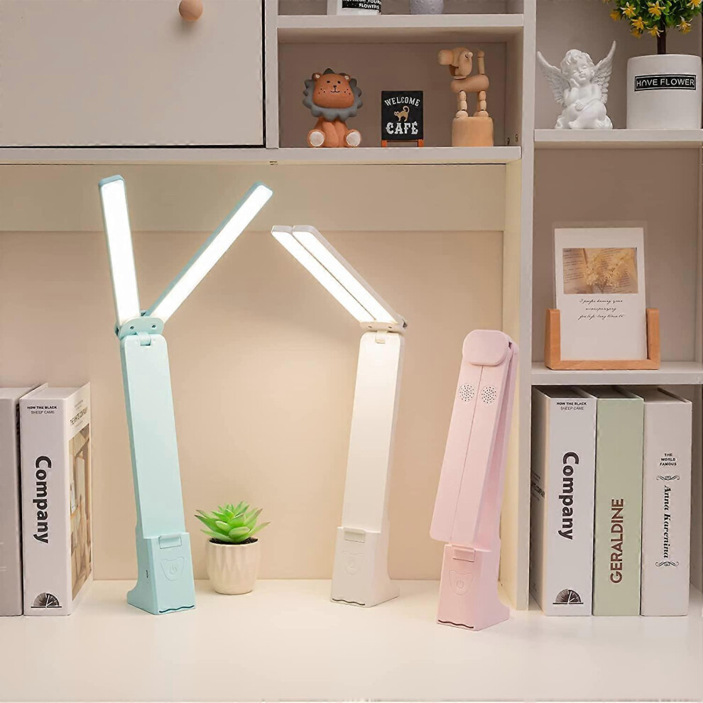 Konhill (As Show, One Size) Led Double Head Desk Lamp For Home Office,Portable Small Desk Lamp With Large Ing Range, Battery Operated Rechargeable Desk L Light
