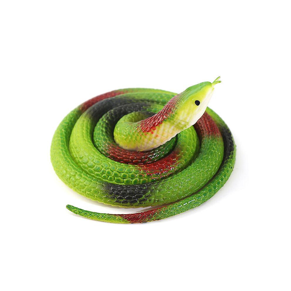 (Green) Rubber Snake Realistic Fake Snakes Toy Large Realistic Fake Snake Trick Toys For April Fools Day Green