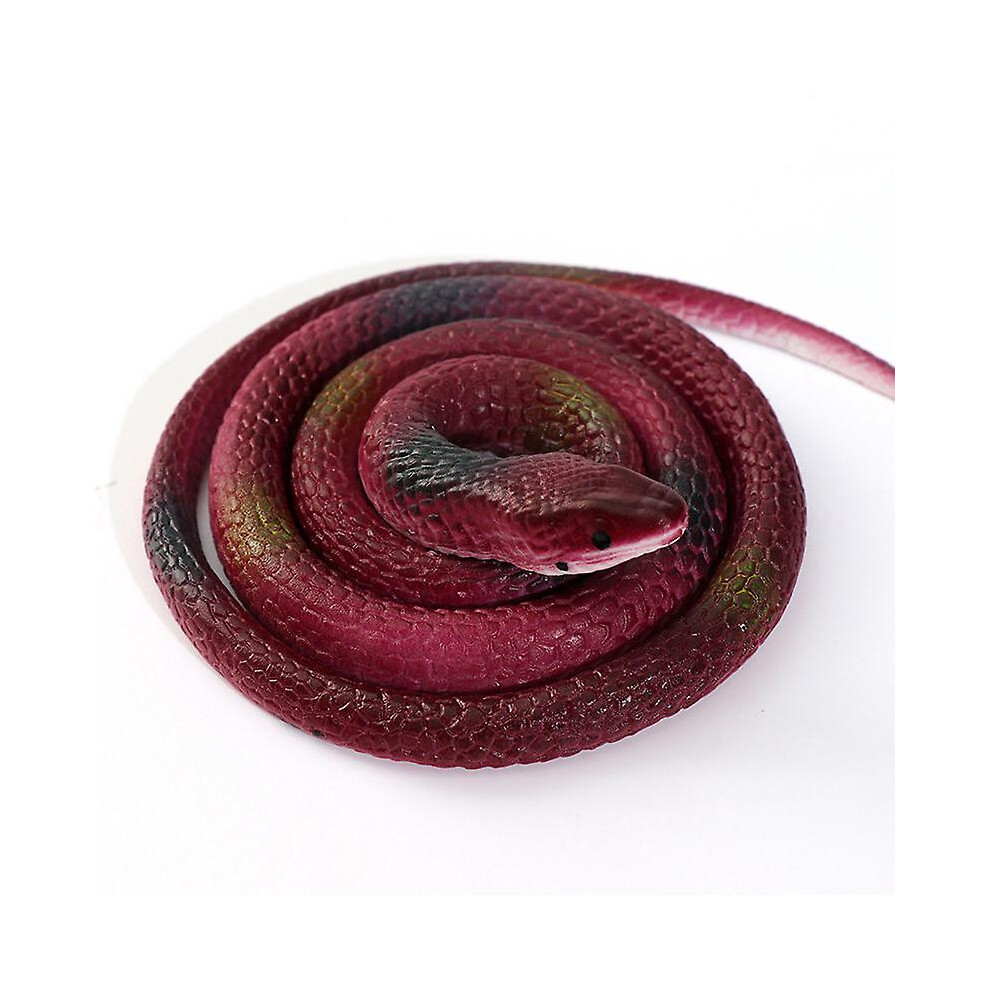(Brown) Rubber Snake Realistic Fake Snakes Toy Large Realistic Fake Snake Trick Toys For April Fools Day Brown