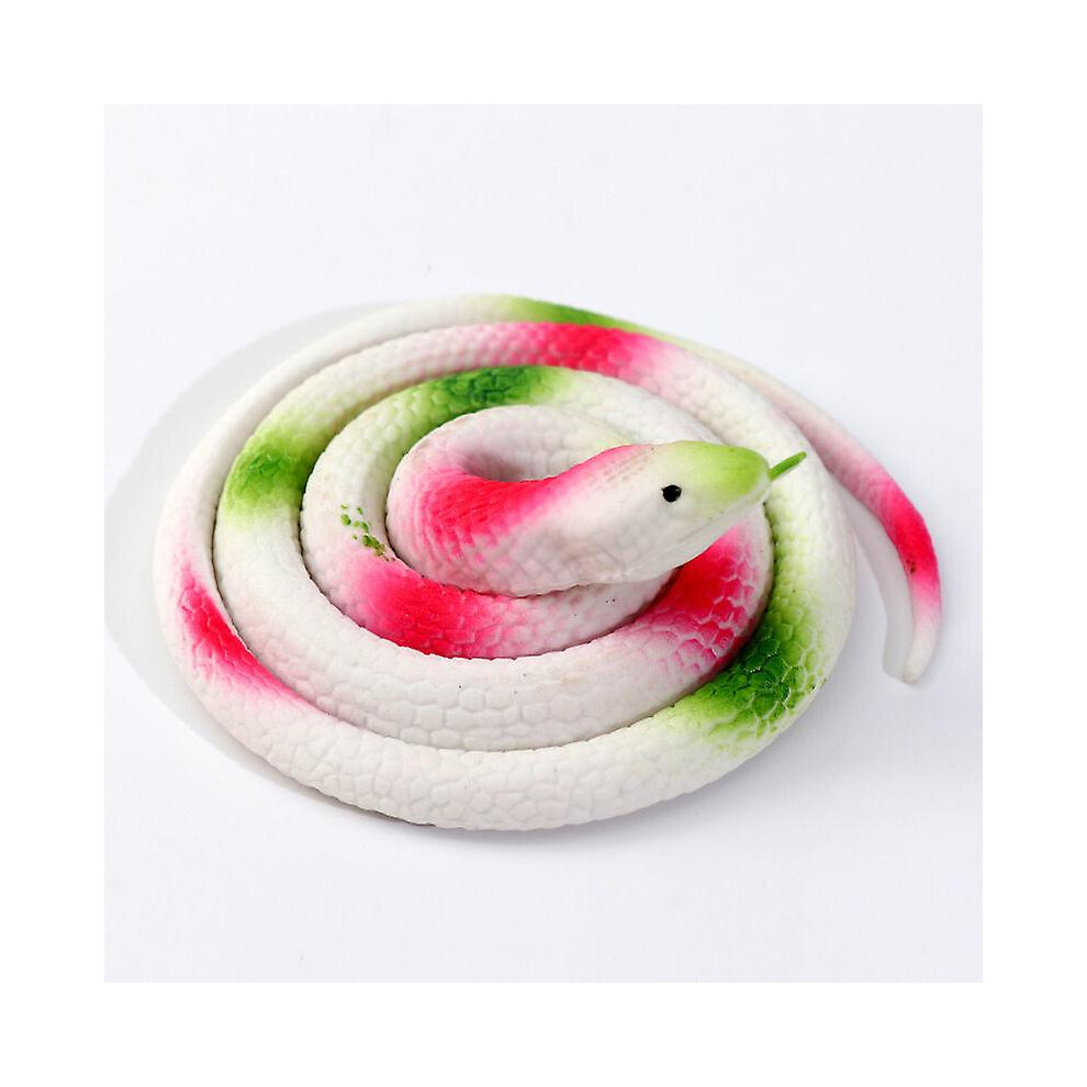 (White) Rubber Snake Realistic Fake Snakes Toy Large Realistic Fake Snake Trick Toys For April Fools Day White