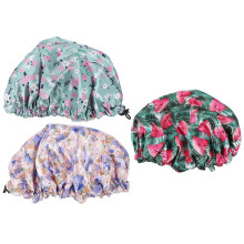 (As show, One size) 3pcs Lovely Bathing Shower Caps Shower Hat Night Sleep Bonnet for Children