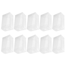 (As show, One size) 10 Pcs Gift Containers Cupcake Carrier Box Cakesicle Gift Box Clear Dessert Box