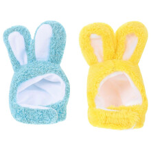 (As show, One size) 2 Pcs Stuffed Puppy Dog Funny Headwear Puppy Hat Small Dog Hat Cat Plush Hat Puppy Warm Hat
