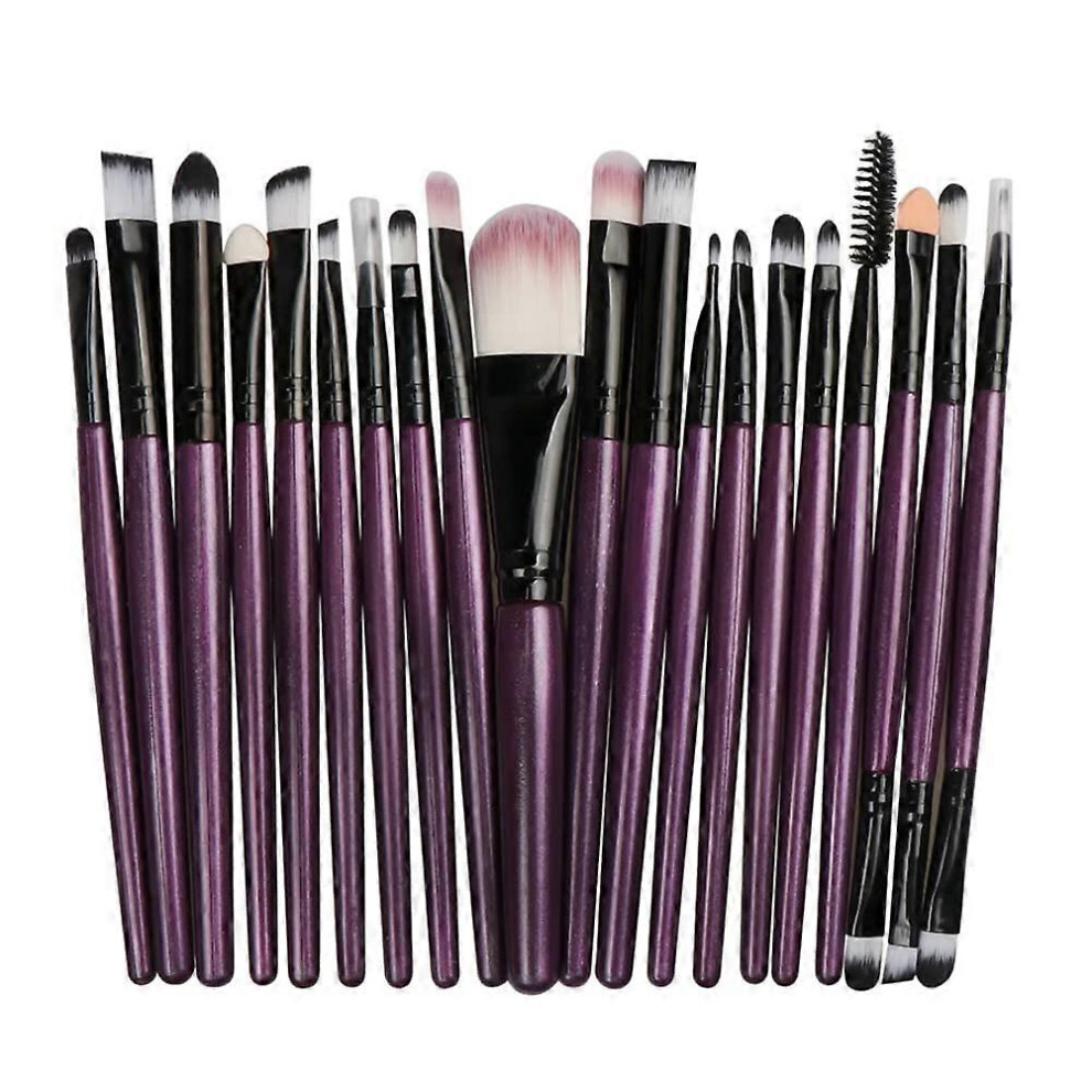 Konhill (As Show, One Size) Makeup Brushes 20Pcs Proffesional Cosmetics For Face Makeup Brush Set Powder Concealer Eyeshadow Eyebrow Lip Brush Beauty Tools Ma