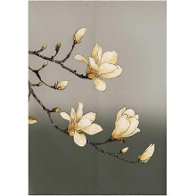 (As show, One size) Noren Doorway Curtain Tapestry Traditional Chinese Magnolia Ink Painting Printed Door Curtain Watercolor Room Divider Home Decoration, 29 x 59 inch