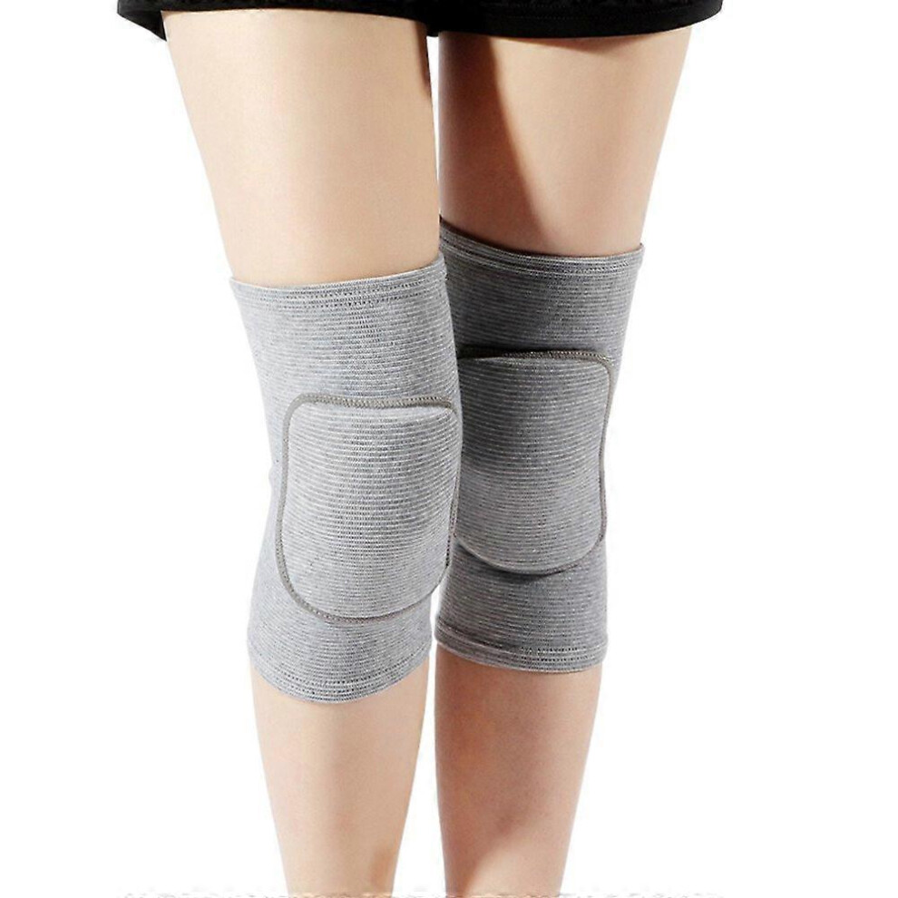 (As show, One size) Soft Kneepads Cotton Volleyball Tennis 1 Pair-Women Pole Dance Yoga Knee Protector Guards for Athletic Use Adult Cycling Gym Worko-image-OPC-PG86XRY-NEW