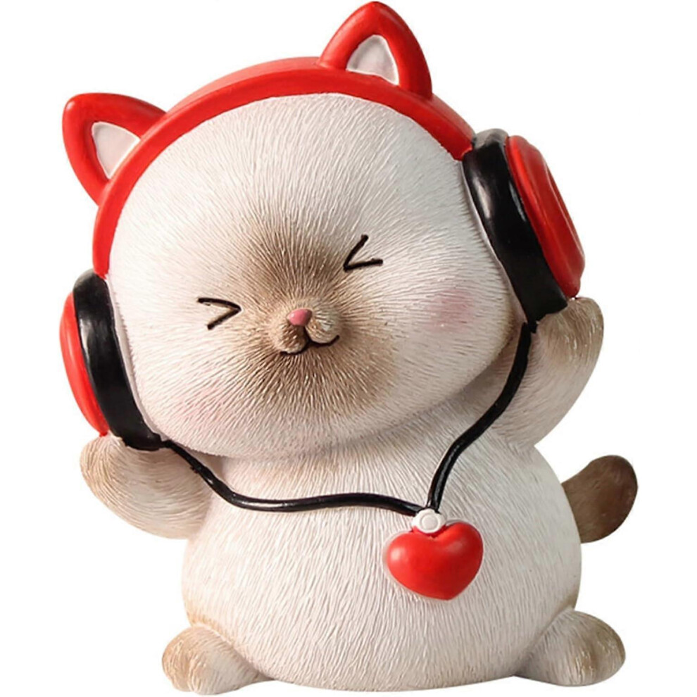 Konhill (As Show, One Size) Cat Car Dashboard Decorations Cute Cat Band Car Ornaments For Car Dashboard Decoration Accessories Home Display