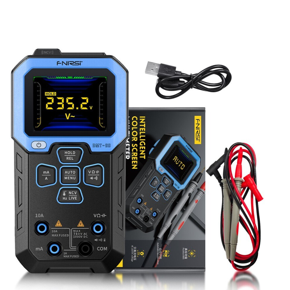 Digital Multimeter 2.4-Inch Tft Display 10000 Counts Multimeter Professional True Rms Voltage Resistance Frequency Tester Temperature Measurement 4006889787540