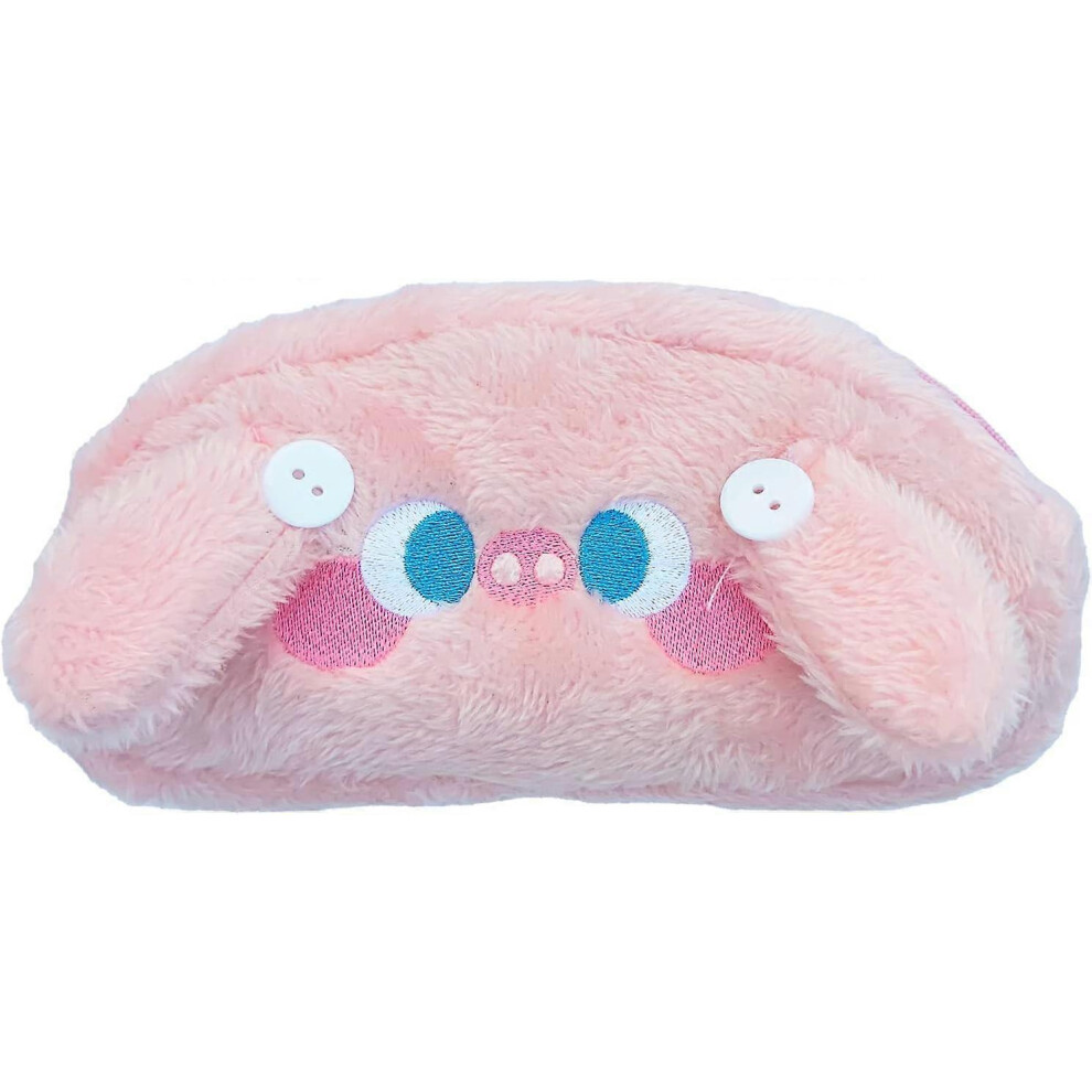 Konhill (As Show, One Size) Cute Pencil Case Japanese Kawaii School Supplies Stationery Bag Bag ( Pig) Pink