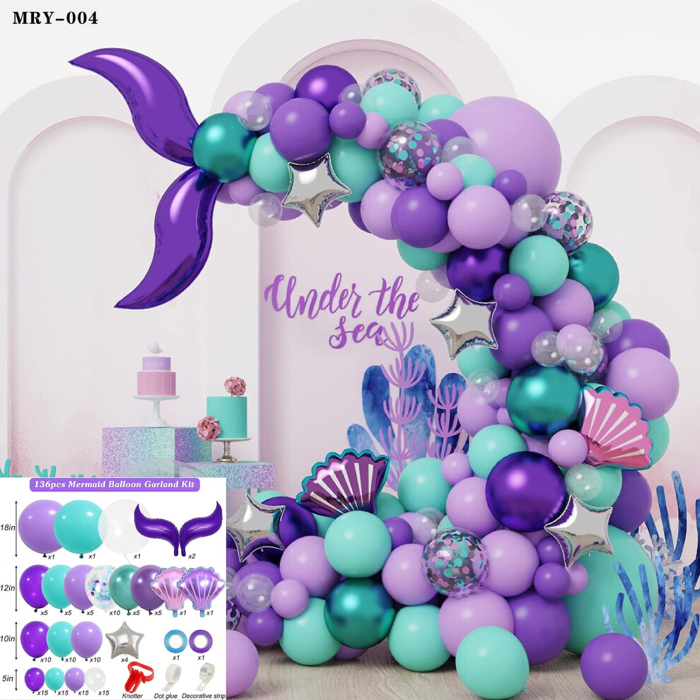 Konhill (As Show, One Size) Pink Purple Balloon Arch Kit, Unicorn Balloon Arch Kit, Unicorn Balloons Unicorn Theme Party Decorations, Unicorn Balloon Garland Pink,Purple