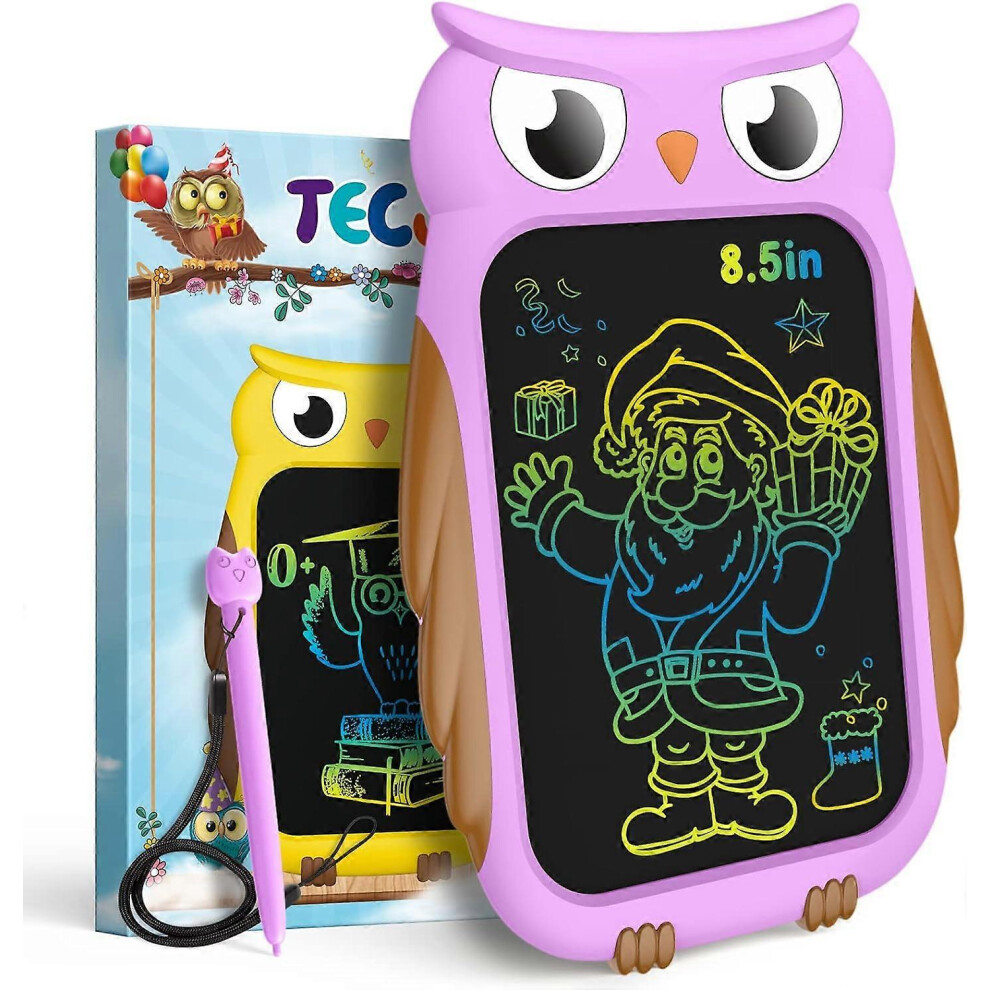 Konhill (As Show, One Size) Owl Lcd Drawing Tablet, 8.5 Inch Colorful Toddler Doodle Board Drawing Tablet, Erasable And Reusable Electronic Drawing Pads
