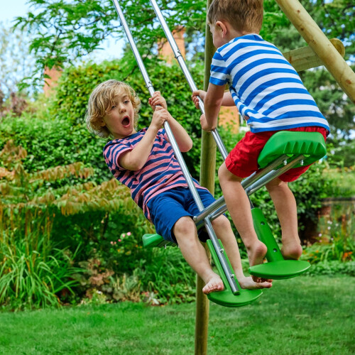 TP Sherwood Triple Wooden Swing Set 2