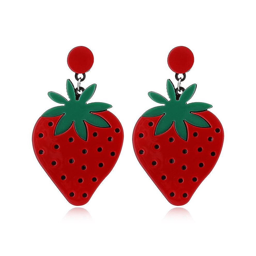 Konhill (As Show, One Size) Lemon Acrylic Dangle Earrings Fruit Earrings For Women Girls Yellow