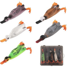 (As show, One size) Mice Rat Fishing Lures Topwater 3D Mouse Lures Baits Artificial Rat Swimbaits Bass Trout Hard Lures Kit Gifts for Men 5Pcs