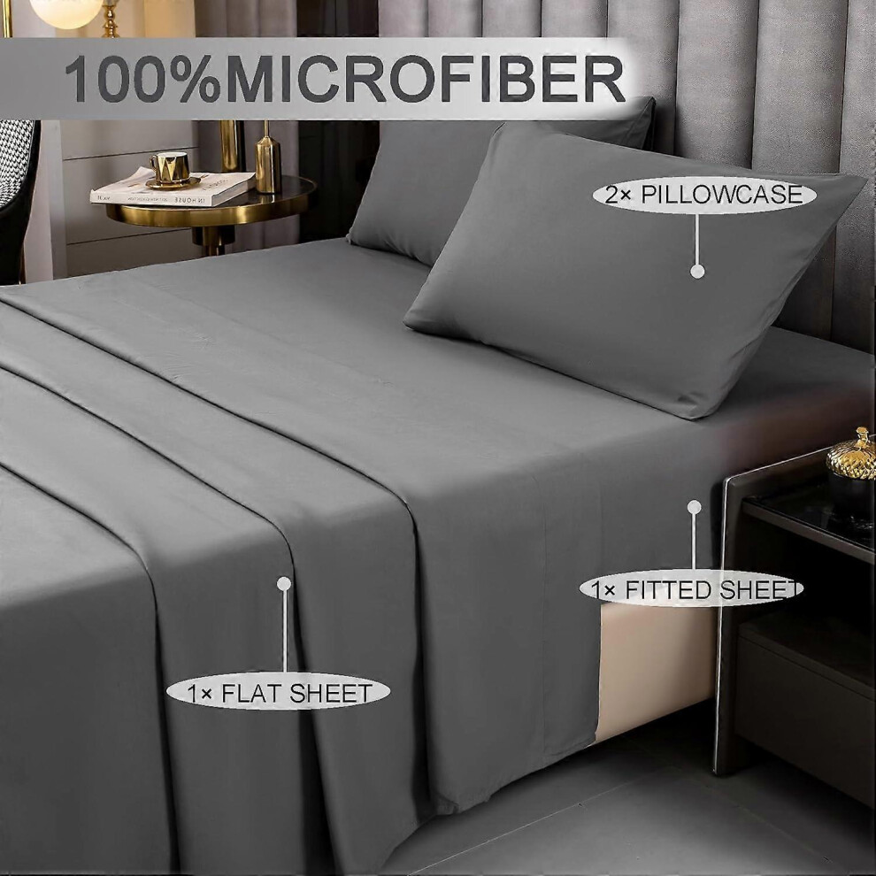 (As show, One size) Ultra Soft Sheets-16 Deep Pocket- 1800 Thread Count Percale Egyptian Microfiber Bed Sheets Wrinkle, Fade and Stain Resistant Full-image-OPC-PG877H6-NEW