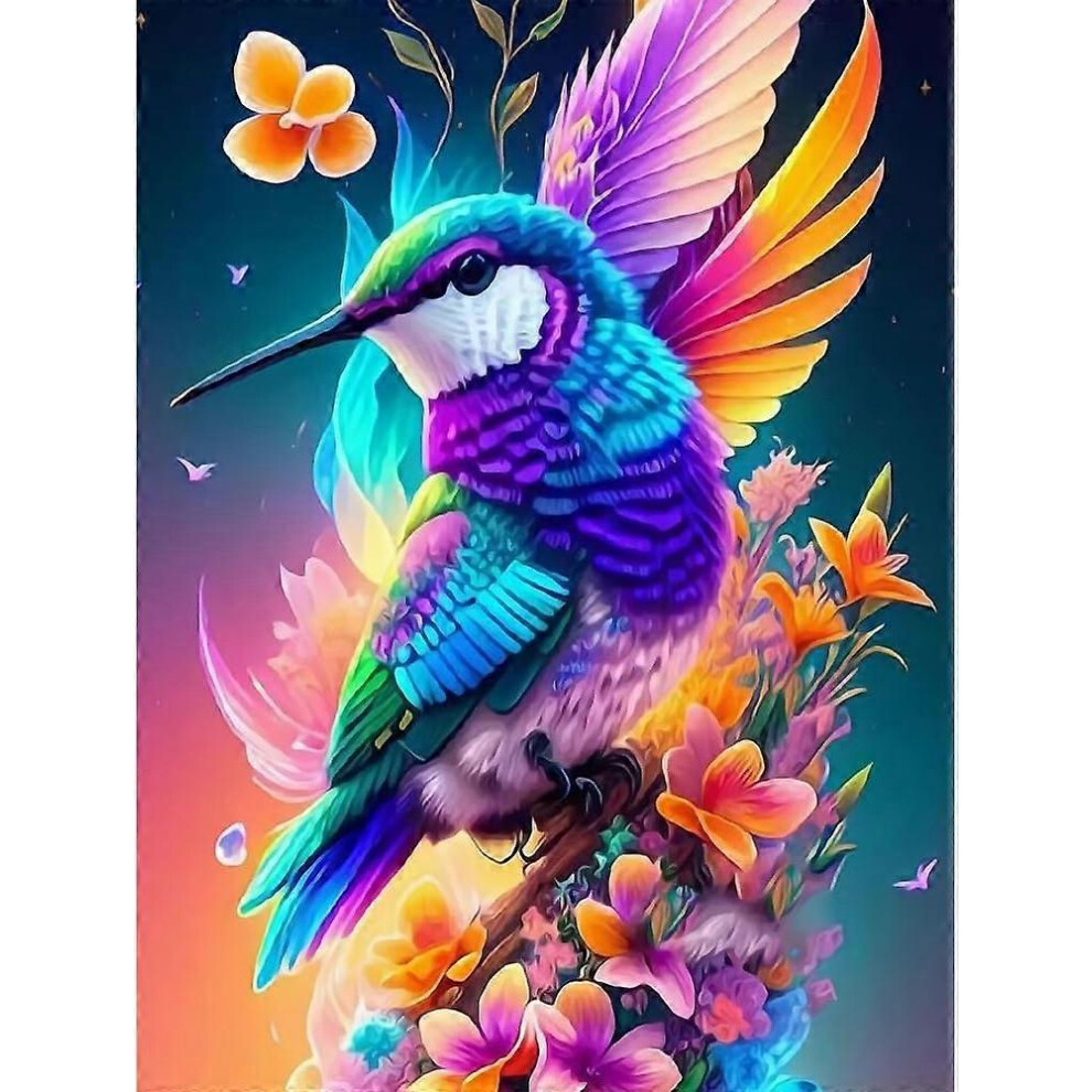 Konhill (As Show, One Size) 5D Hummingbird Diamond Painting Kits For Adults And Beginners, Diy Diamond Art Kits Round Full Drill Gem Painting Art And Crafts F