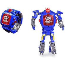 (As show, One size) Creative Robot Transformer Kids Watch,Big Face Boys Digital Wrist Watches for 2-14 Year Old,Blue
