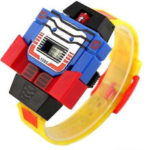 (As show, One size) Boys Girls Children Kids Digital Watch Transformers Bumblebee Cartoon Wristwatch Watch for Kids - Kids Gifts