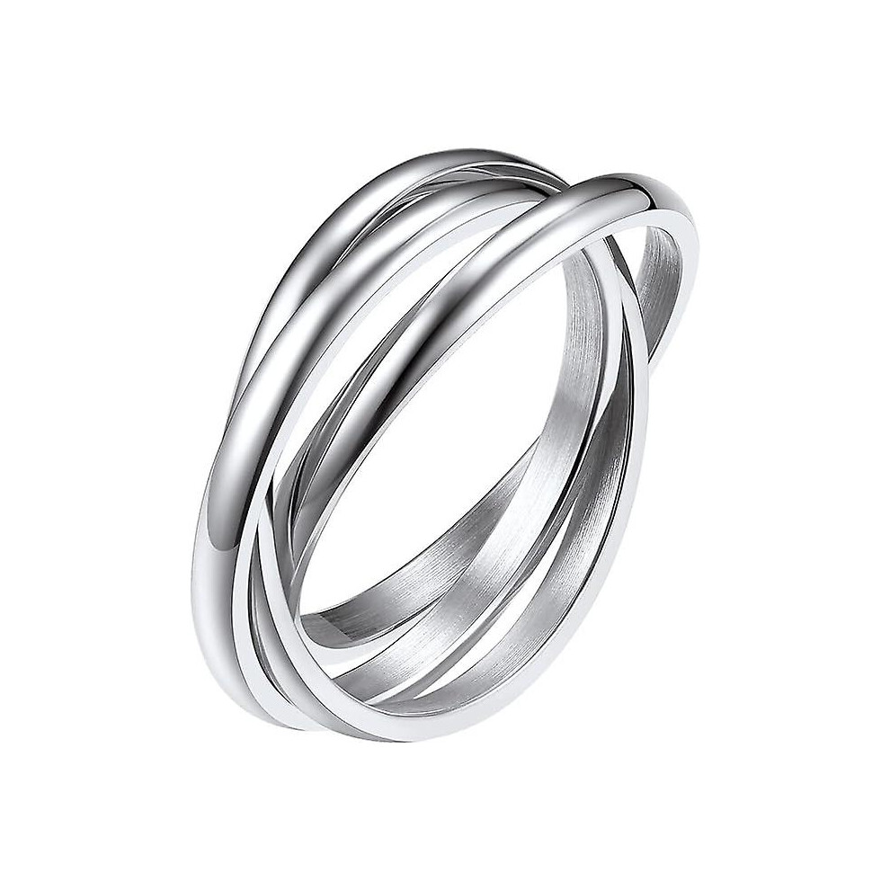 Konhill (As Show, One Size) Women Jewelry Ring Triple Roll Ring