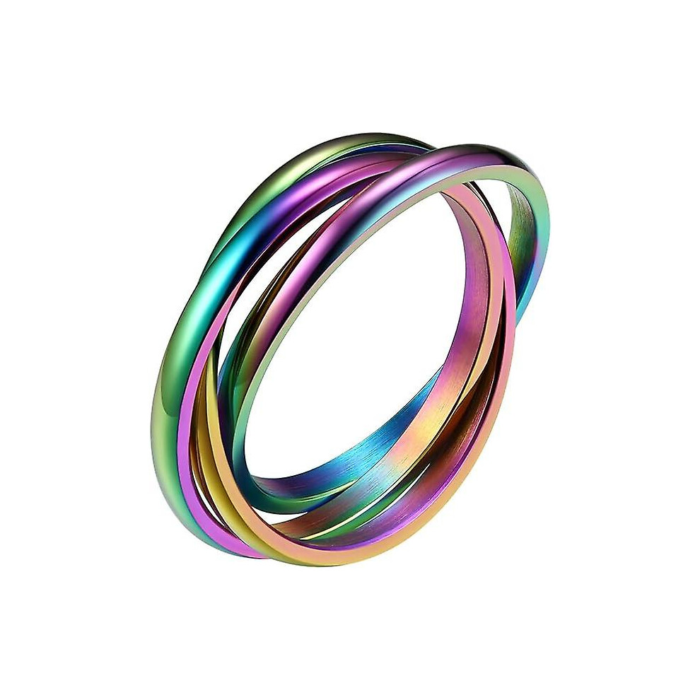 Konhill (As Show, One Size) Women Jewelry Ring Triple Roll Ring