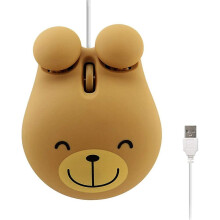 (As show, One size) Usb Wired Mouse Cute Animal Bear Shape Wired Mouse Portable Mini Optical Mice Cartoon Computer Mouse 3 Buttons For Laptop Desktop Pc Computer